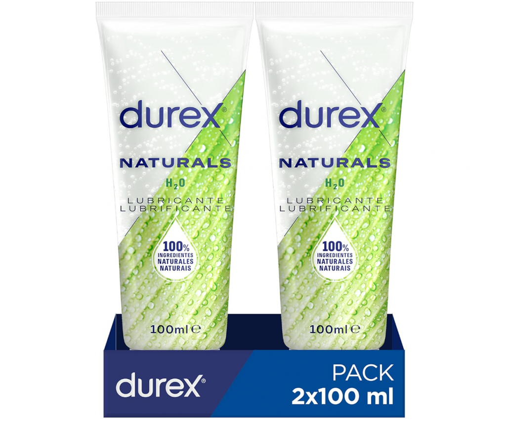 Durex Naturals Lubricante a Base de Agua, 100% Natural